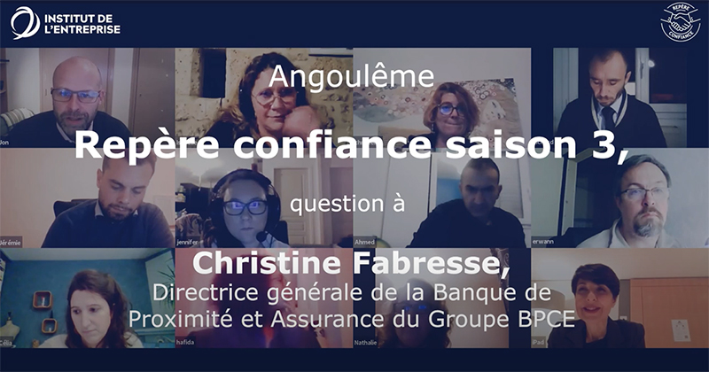 Atelier citoyen à Angoulême avec Christine Fabresse, Directrice générale Banque retail et assurance du Groupe BPCE